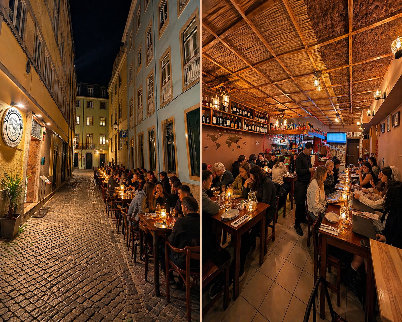 Group dining at Tapa do Bairro Alto
